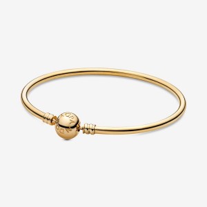 Gold Pandora Moments Bangle Charm Bracelets | 548-EKLJTO
