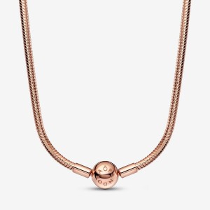 Rose Gold Plated Pandora Moments Snake Charm Holders | 274-BRMIHG