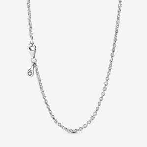 Sterling Silver Pandora Cable Chain Necklaces | 892-PXFLVA
