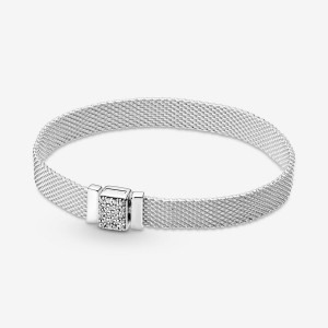Sterling Silver Pandora Reflexions™ Sparkling Clasp Charm Bracelets | 127-HXCGVP