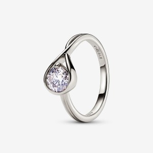 White Gold Pandora Brilliance 0.75 ct tw Diamond Rings | 345-LZCNTF