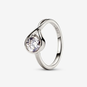 White Gold Pandora Brilliance 1.00 ct tw Lab-Created Diamond Rings | 149-BXVMUW
