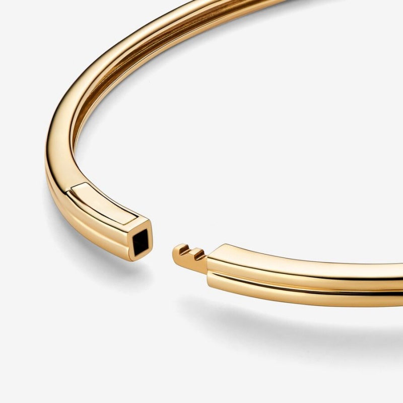 Gold Pandora Brilliance 0.25 ct tw Bangle Bracelets | 941-ZTWQFA