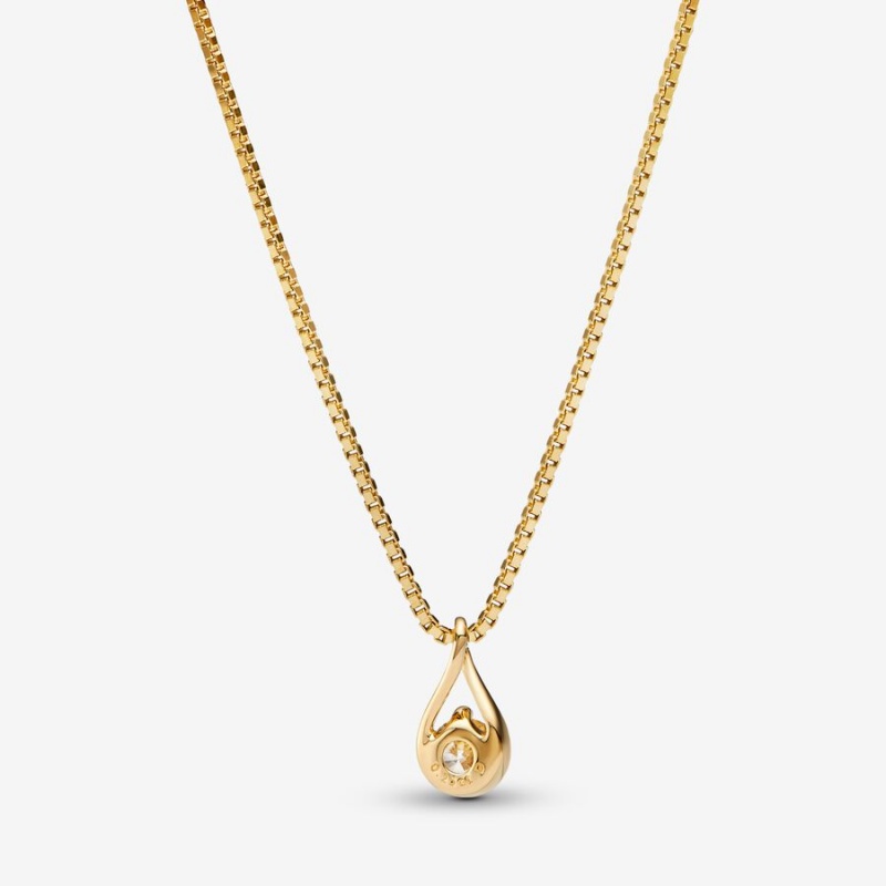 Gold Pandora Brilliance 0.25 ct tw Necklaces | 149-KVETHN