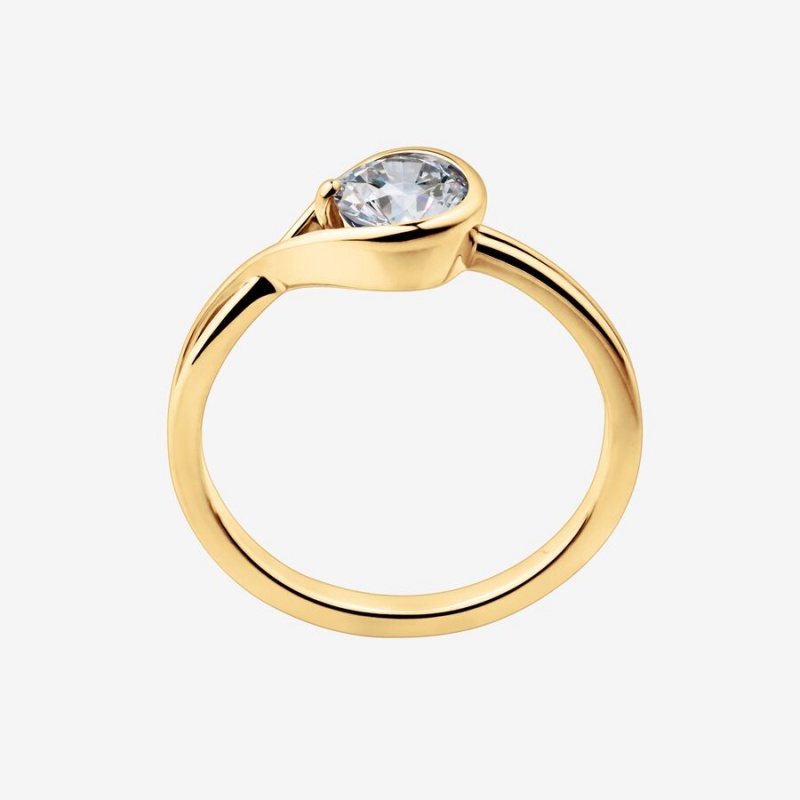 Gold Pandora Brilliance 0.75 ct tw Diamond Rings | 954-OEKMJP