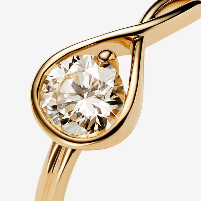 Gold Pandora Brilliance 0.75 ct tw Lab-Created Diamond Rings | 519-FBJQNX