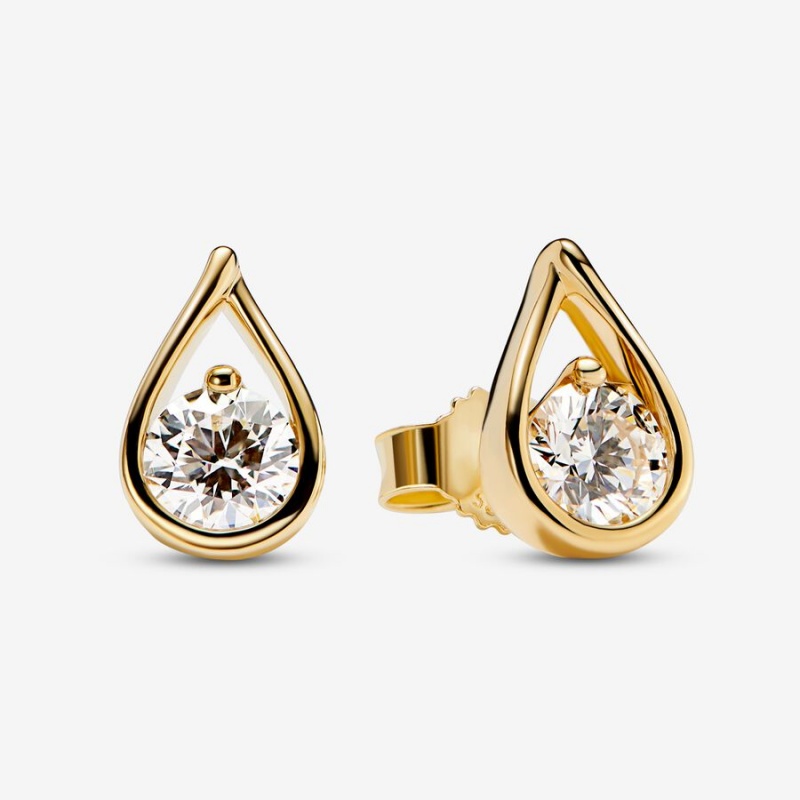 Gold Pandora Brilliance 1.00 ct tw Diamonds Earrings | 092-COWXKD