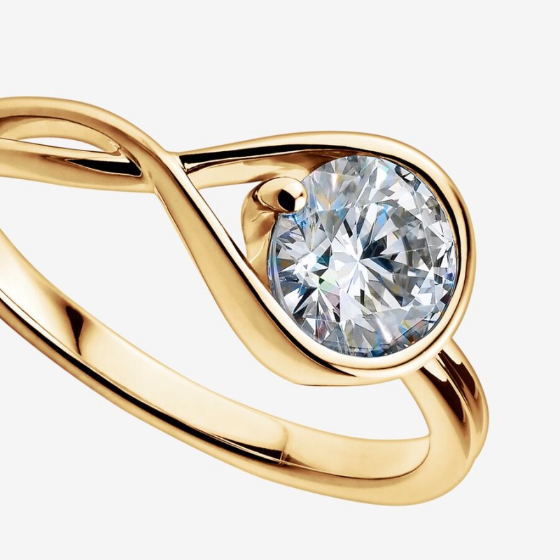 Gold Pandora Brilliance 1.00 ct tw Lab-Created Diamond Rings | 169-ZSBWYP