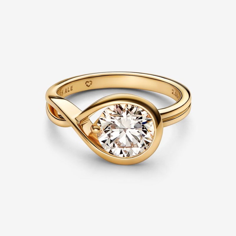 Gold Pandora Brilliance 2.00 ct tw Diamond Rings | 649-HAJLGN