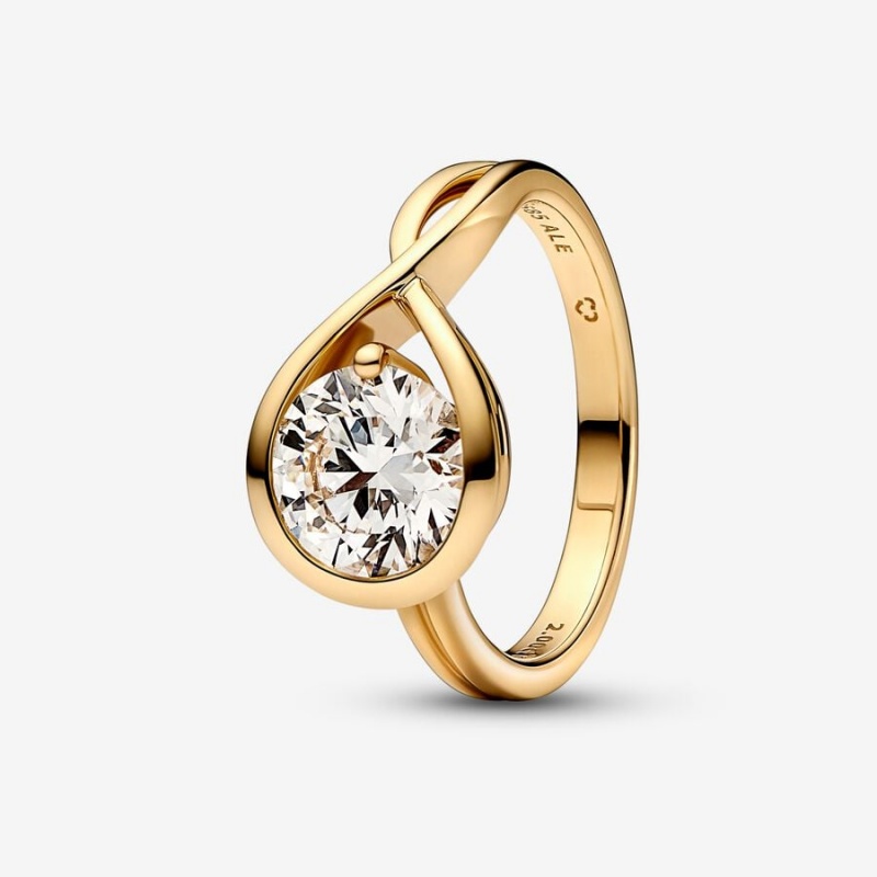 Gold Pandora Brilliance 2.00 ct tw Lab-Created Diamond Rings | 850-TSRVMY