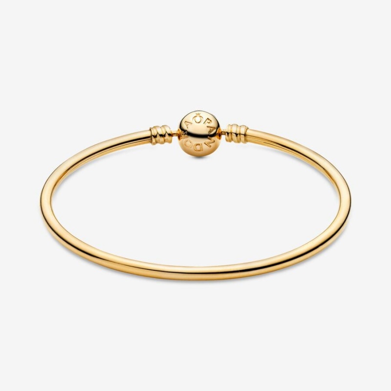 Gold Pandora Moments Bangle Charm Bracelets | 548-EKLJTO