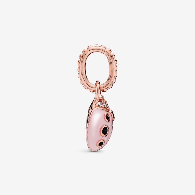 Lucky Jewelry Pandora Pink Ladybird Pendants | 172-FQRNVY