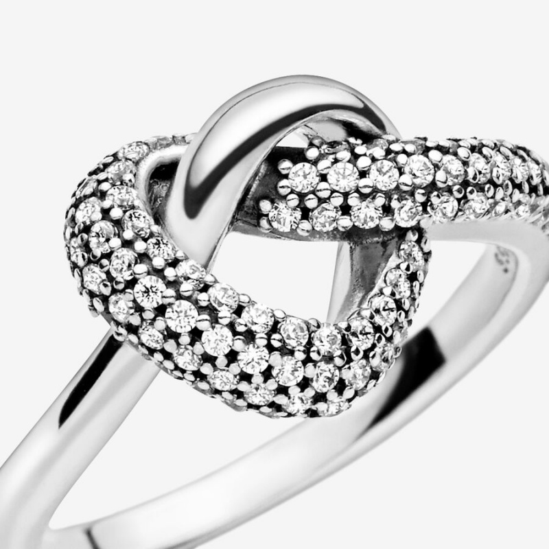 Romantic Jewelry Pandora Knotted Heart & Promise Rings | 186-DLMWCF
