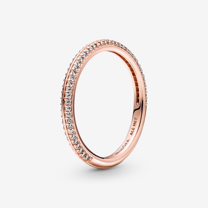 Rose Gold Plated Pandora Ring Sets | 053-QLBAIT