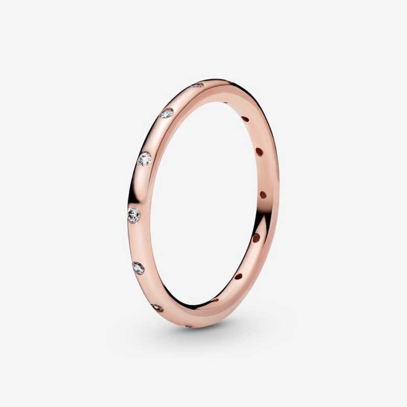 Rose Gold Plated Pandora Ring Sets | 107-AJOQZV