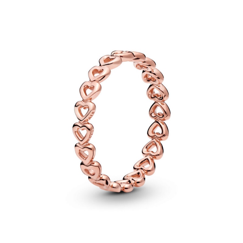 Rose Gold Plated Pandora Ring Sets | 296-LKIYPZ
