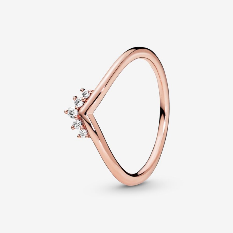 Rose Gold Plated Pandora Ring Sets | 342-XQIBOS
