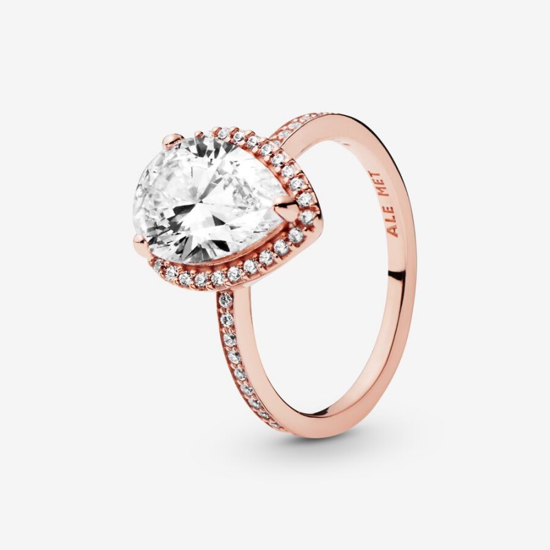 Rose Gold Plated Pandora Ring Sets | 342-XQIBOS