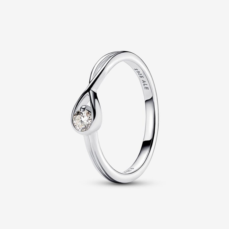 Sterling Silver Pandora Brilliance 0.15 ct tw Diamond Rings | 392-LMTDVJ