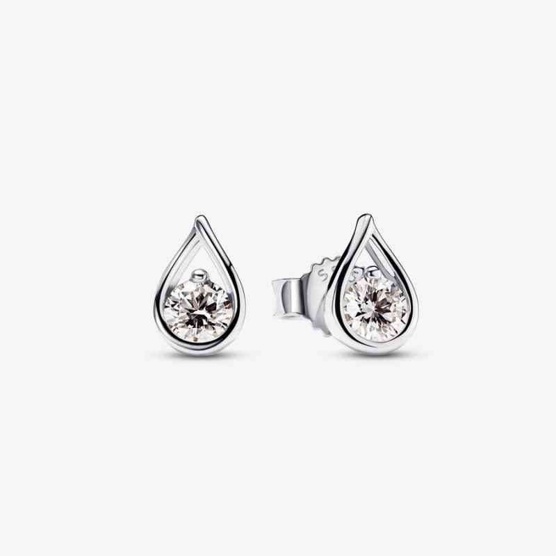 Sterling Silver Pandora Brilliance 0.20 ct tw Diamonds Earrings | 923-FYLECU