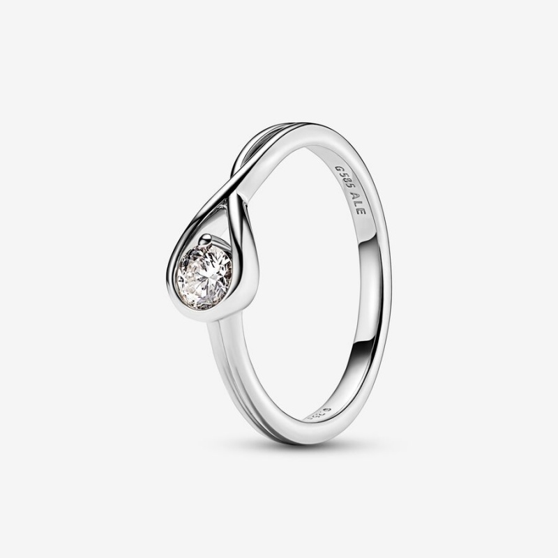 Sterling Silver Pandora Brilliance 0.25 ct tw Diamond Rings | 341-LYBJED