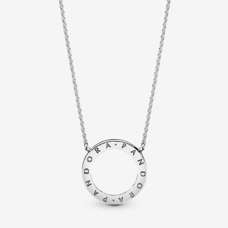 Sterling Silver Pandora Circle of Sparkle Chain Necklaces | 893-NWBPIA