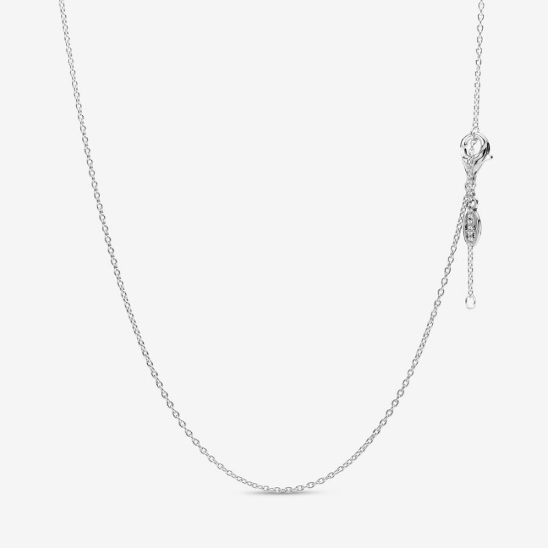Sterling Silver Pandora Classic Cable Chain Necklaces | 341-JZIKUG