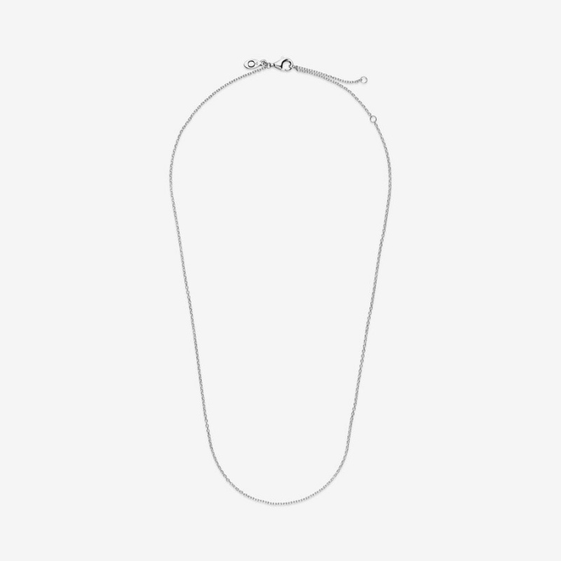Sterling Silver Pandora Classic Cable Chain Necklaces | 341-JZIKUG