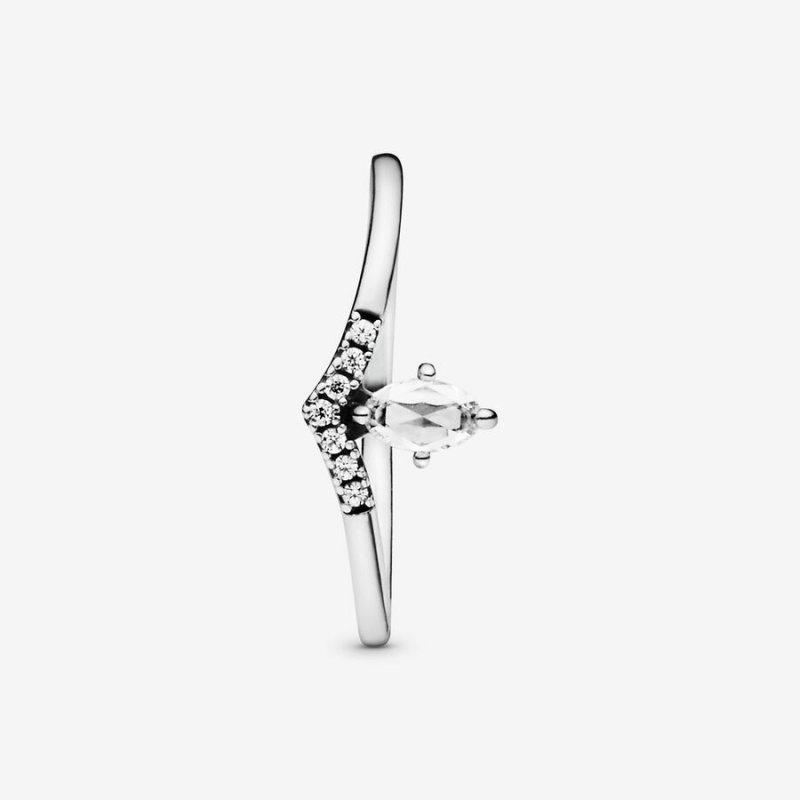 Sterling Silver Pandora Classic Wishbone Stackable Rings | 912-BAMJSN