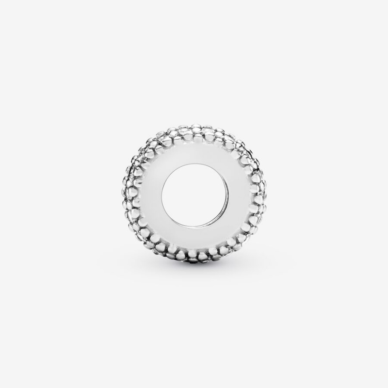 Sterling Silver Pandora Clear Sparkle Spacer Spacer Charms | 274-AXOWSD