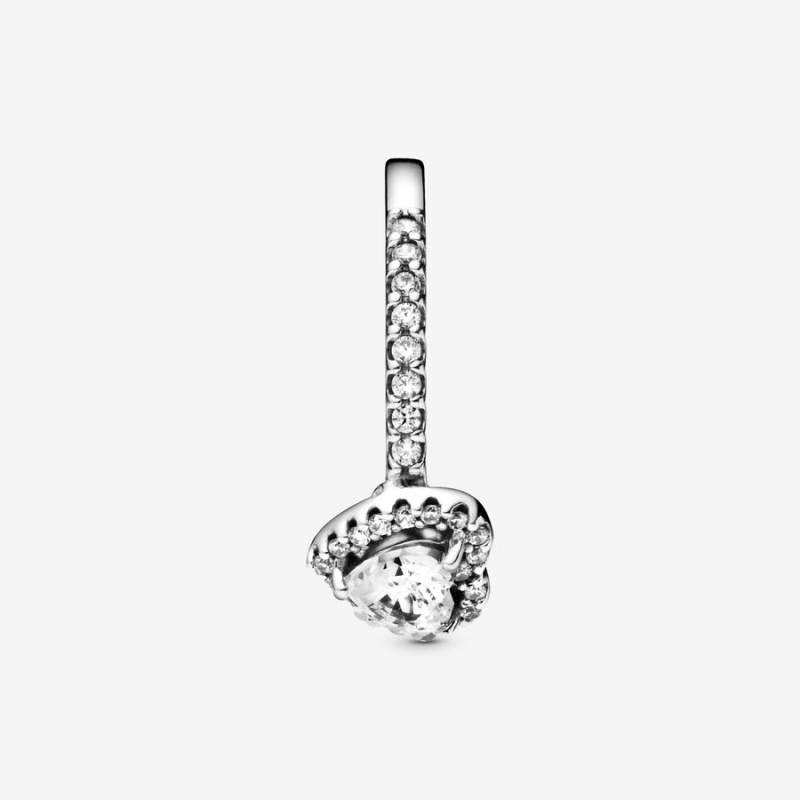 Sterling Silver Pandora Elevated Halo & Solitaire Rings | 723-THAMEJ