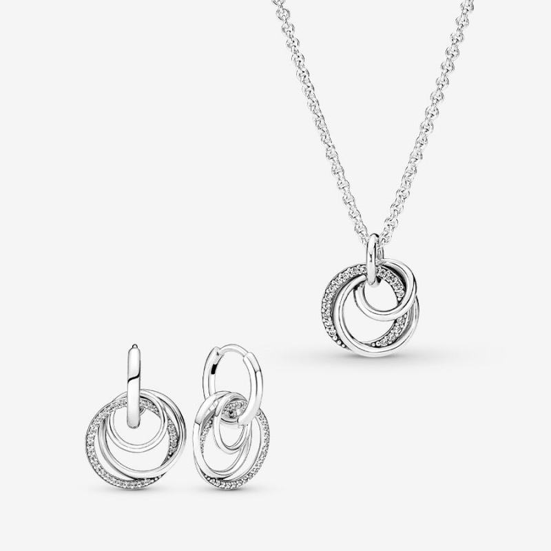 Sterling Silver Pandora Hoop Earrings | 427-HERALF