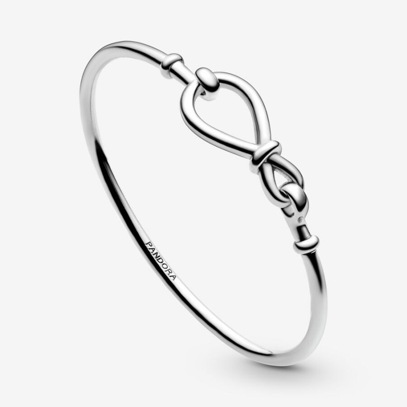Sterling Silver Pandora Infinity Knot Bangle Bangles | 107-XVHSQL