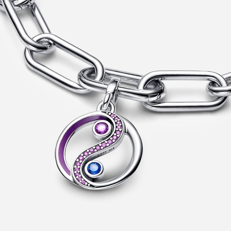 Sterling Silver Pandora ME Balance Yin & Yang Medallion Pendants | 714-JVYDXI