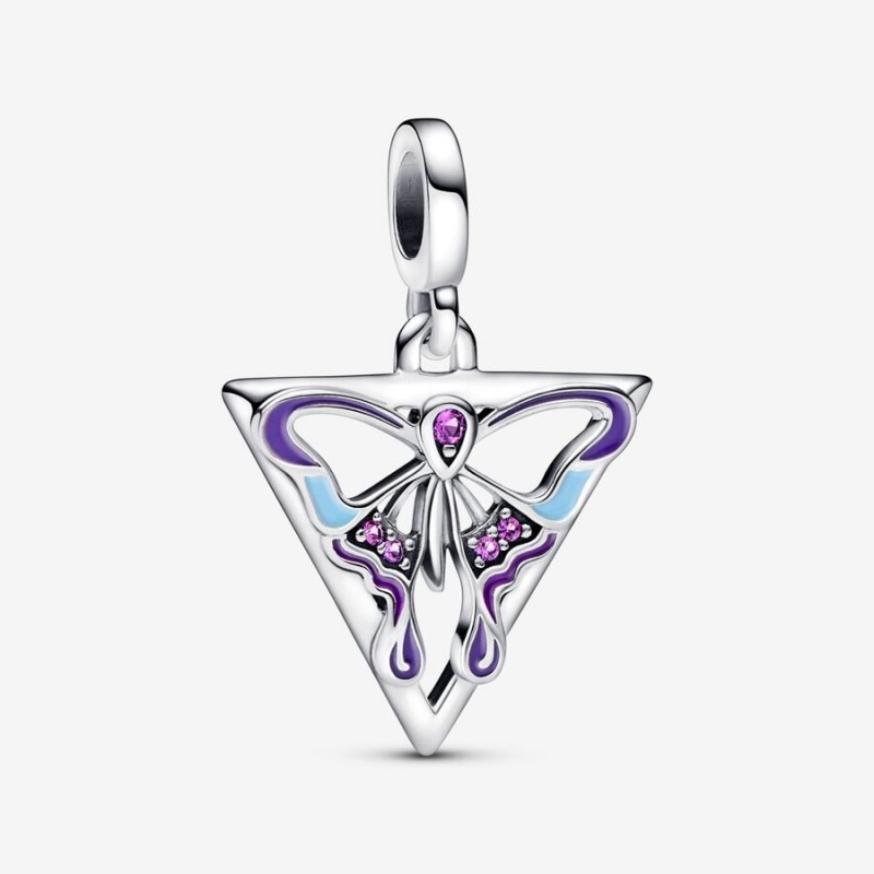 Sterling Silver Pandora ME Butterfly Medallion Pendants | 865-IQYKZE