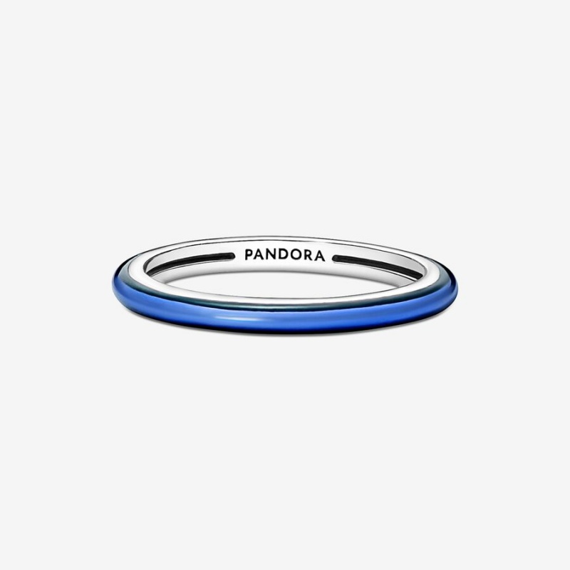 Sterling Silver Pandora ME Electric Blue Stackable Rings | 423-XUHLRE