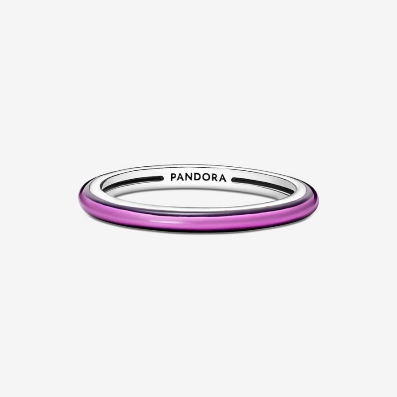 Sterling Silver Pandora ME Shocking Purple Stackable Rings | 420-MLWXTB