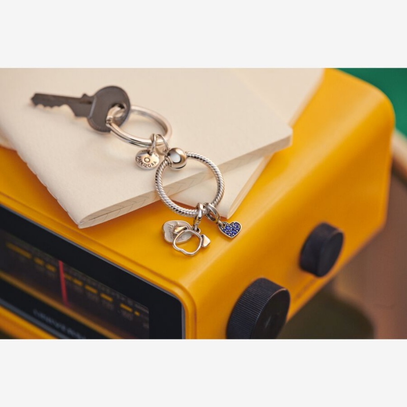 Sterling Silver Pandora Moments Key Charm Holders | 837-FPDJGX