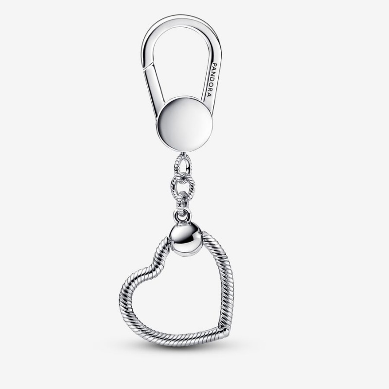 Sterling Silver Pandora Moments Small Heart Bag Charm Holders | 906-NDBSAG