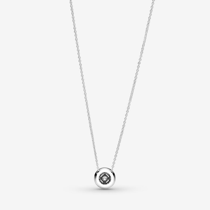 Sterling Silver Pandora Necklace & Earring Sets | 427-IENBWC