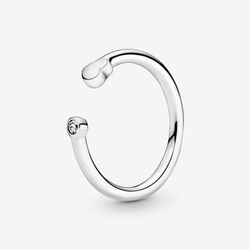 Sterling Silver Pandora Polished Open Stackable Rings | 754-WZXGVA