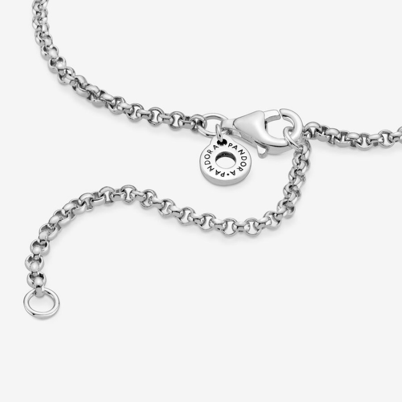 Sterling Silver Pandora Rolo Chain Necklaces | 953-ITFEMV