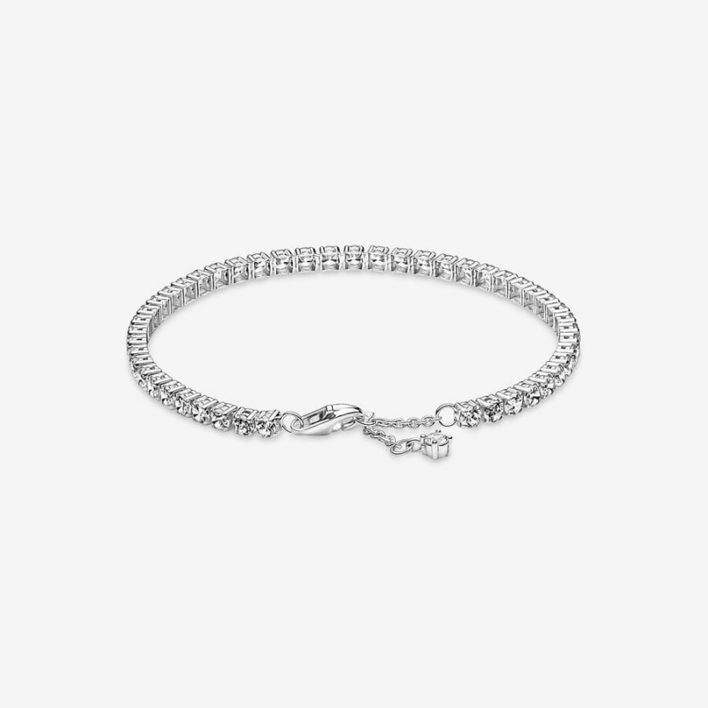 Sterling Silver Pandora Sparkling Tennis Non-charm Bracelets | 398-AGLXWH