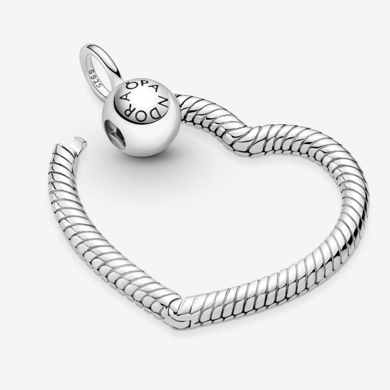 Sterling Silver Pandora Square Sparkle Halo Necklace Chain Necklaces | 901-LUKGPE