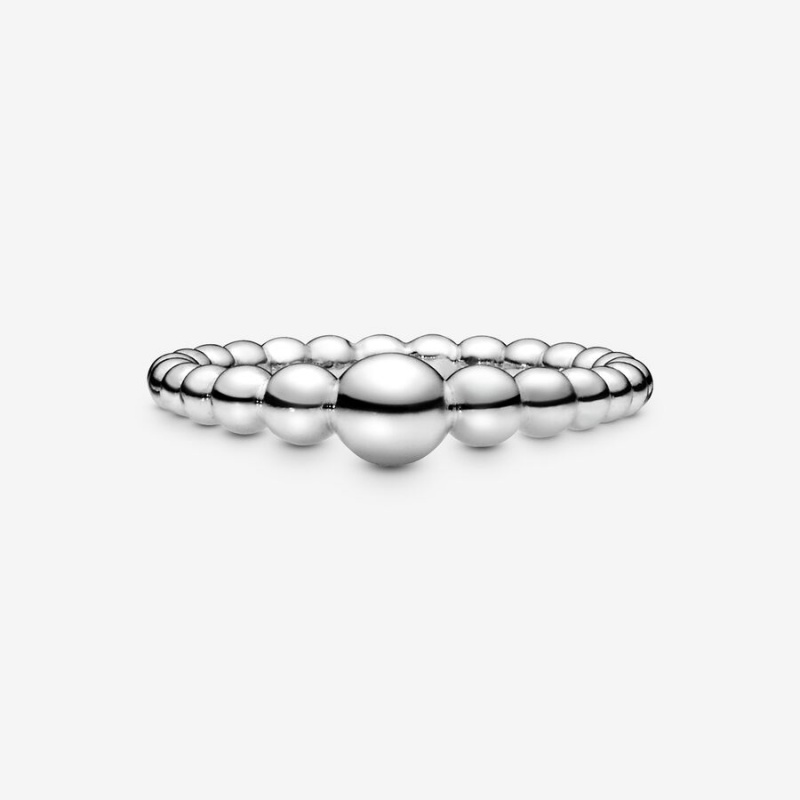 Sterling Silver Pandora String of Beads Stackable Rings | 607-JHOCZL