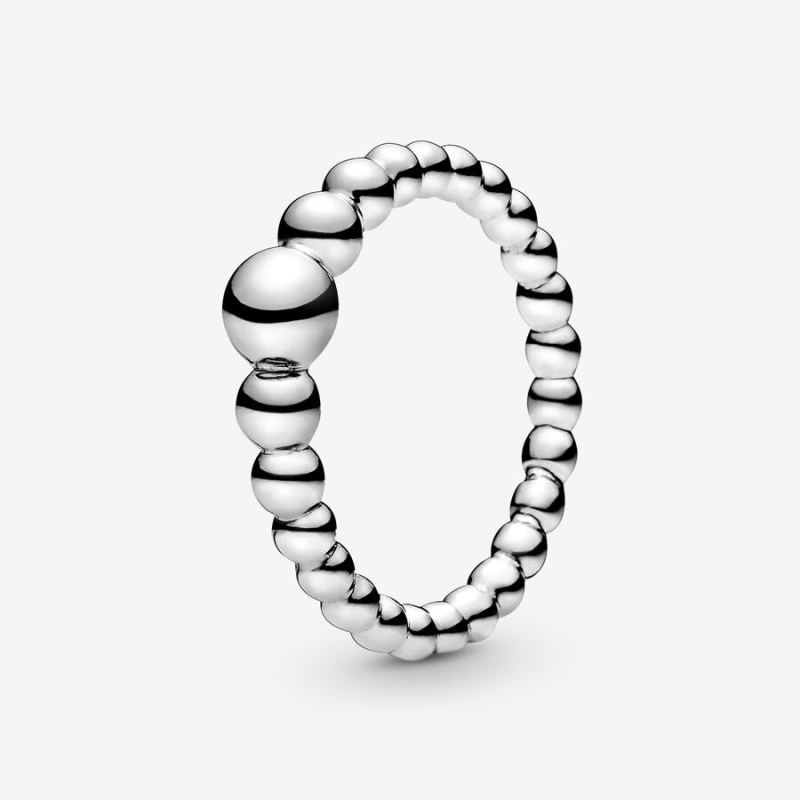 Sterling Silver Pandora String of Beads Stackable Rings | 607-JHOCZL