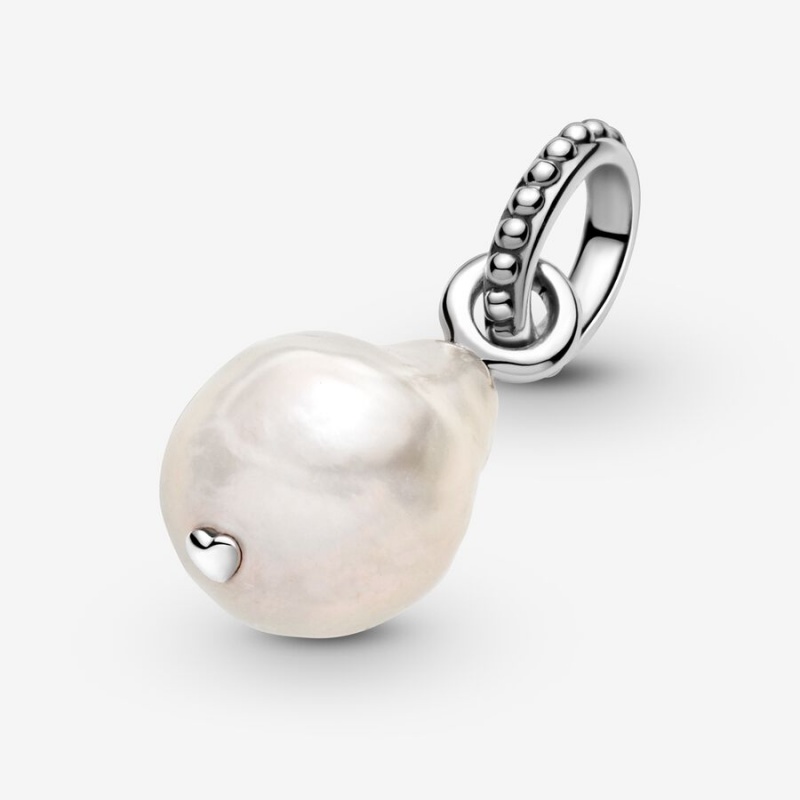 Sterling Silver Pandora Treated Freshwater Cultured Baroque Pearl Pendants | 097-EASPVU