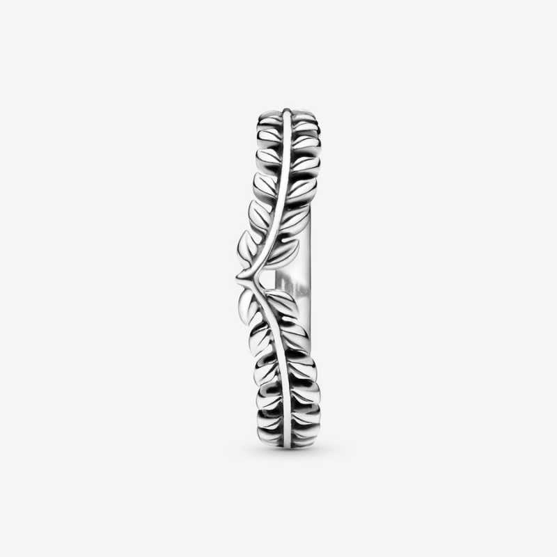 Sterling Silver Pandora Wheat Grains Wishbone Stackable Rings | 109-FHAINX