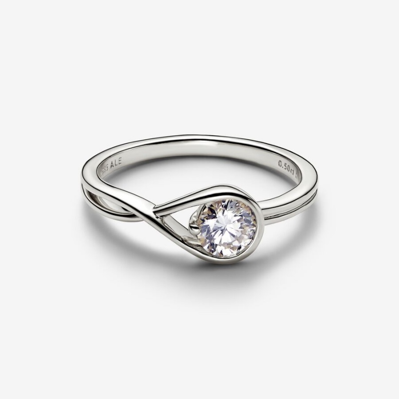 White Gold Pandora Brilliance 0.50 ct tw Lab-Created Diamond Rings | 510-IVPWLM