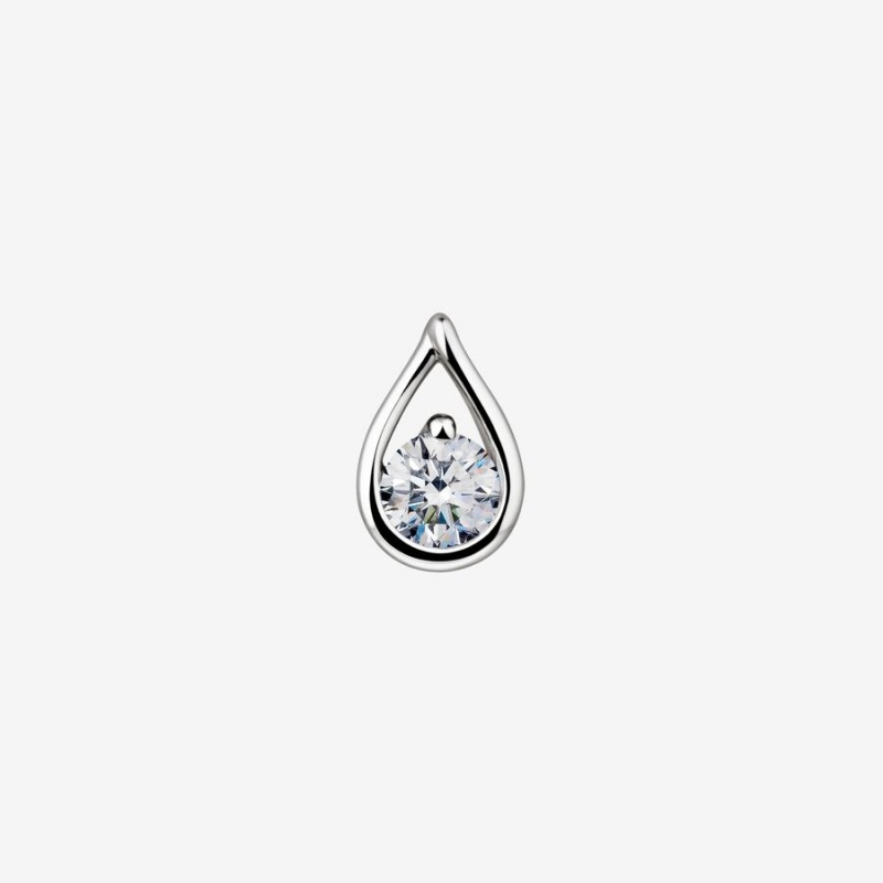 White Gold Pandora Brilliance 0.50 ct tw Diamonds Earrings | 964-DUFSMG